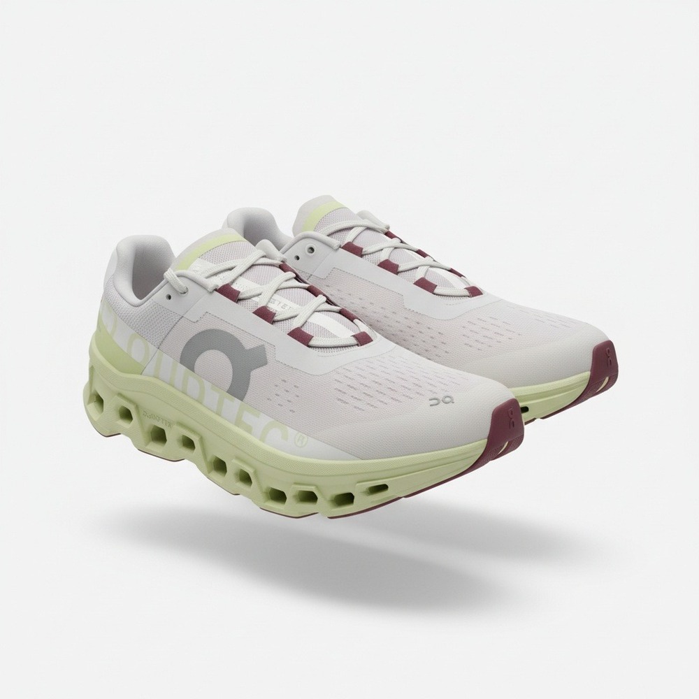 On Running Cloudmonster Mens 10 Frost Acacia Road Running Shoes 61.97786 NEW